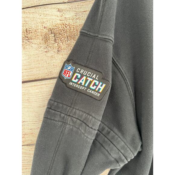 Nike NFL New York Giants Crucial Catch Hoodie Adult Large Black Intercept Cancer - Picture 5 of 10